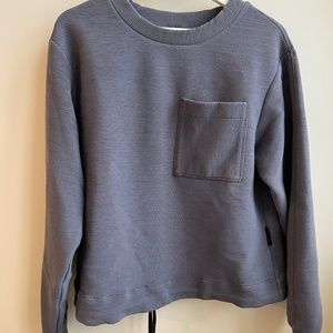 VARLEY Hewitt cropped oversized crew neck sweatshirt Size Small